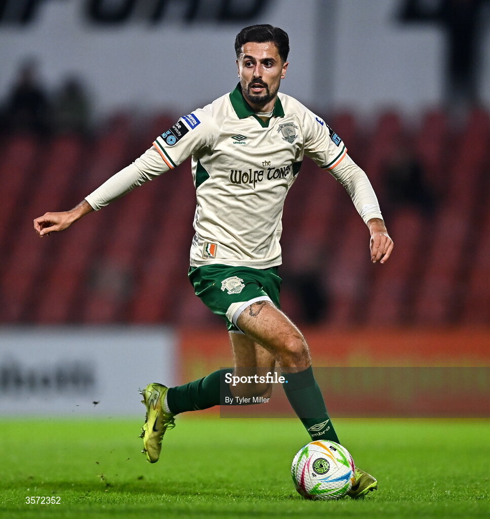 19 September 2026; Zack Elbouzedi of St Patrick's Athletic during the SSE Airtricity Men’s Premier Division match between Sligo Rovers and St Patrick's Athletic at The Showgrounds in Sligo. Photo by Tyler Miller/Sportsfile