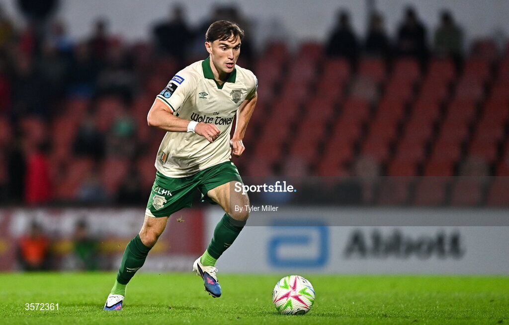 19 September 2026; Anto Breslin of St Patrick's Athletic during the SSE Airtricity Men’s Premier Division match between Sligo Rovers and St Patrick's Athletic at The Showgrounds in Sligo. Photo by Tyler Miller/Sportsfile