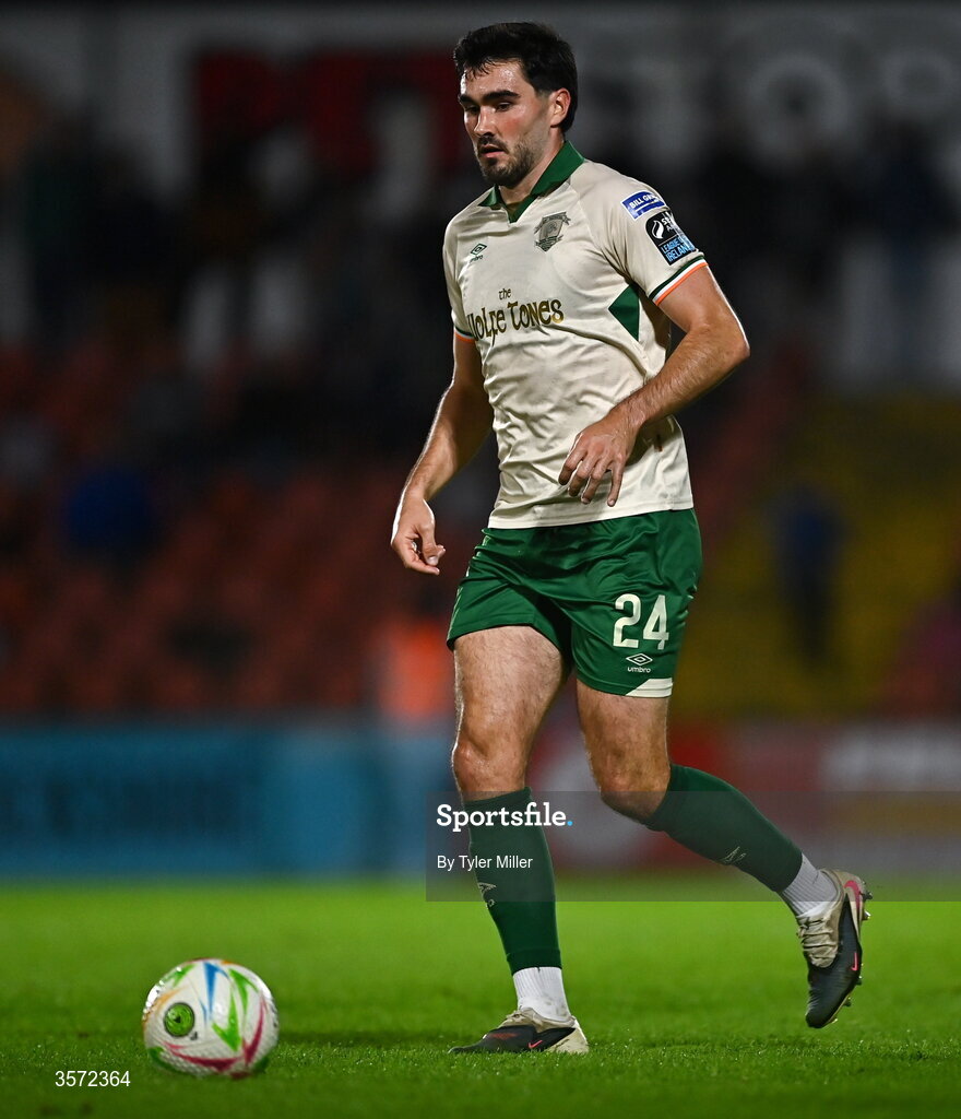 19 September 2026; Luke Turner of St Patrick's Athletic during the SSE Airtricity Men’s Premier Division match between Sligo Rovers and St Patrick's Athletic at The Showgrounds in Sligo. Photo by Tyler Miller/Sportsfile