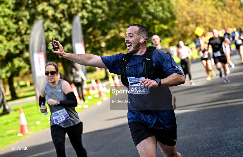 20 September 2026; Mahmoud Arfaoui from Dublin pictured during the 2026 Irish Life Dublin Half Marathon, which took place on Sunday 20th September in Phoenix Park, marking the final event of the 2026 Irish Life Dublin Race Series. Photo by Seb Daly/Sportsfile