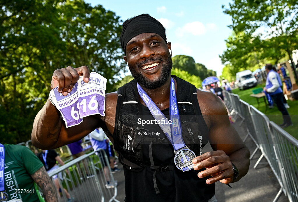 20 September 2026; Favour Memuduaghan from Dublin pictured during the 2026 Irish Life Dublin Half Marathon, which took place on Sunday 20th September in Phoenix Park, marking the final event of the 2026 Irish Life Dublin Race Series. Photo by Seb Daly/Sportsfile