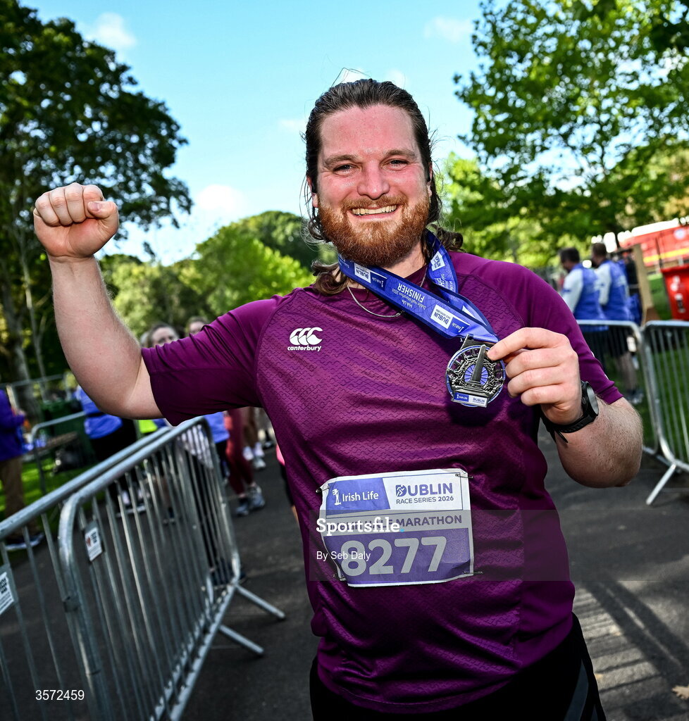 20 September 2026; Sean Feeney from United Kingdom pictured during the 2026 Irish Life Dublin Half Marathon, which took place on Sunday 20th September in Phoenix Park, marking the final event of the 2026 Irish Life Dublin Race Series. Photo by Seb Daly/Sportsfile