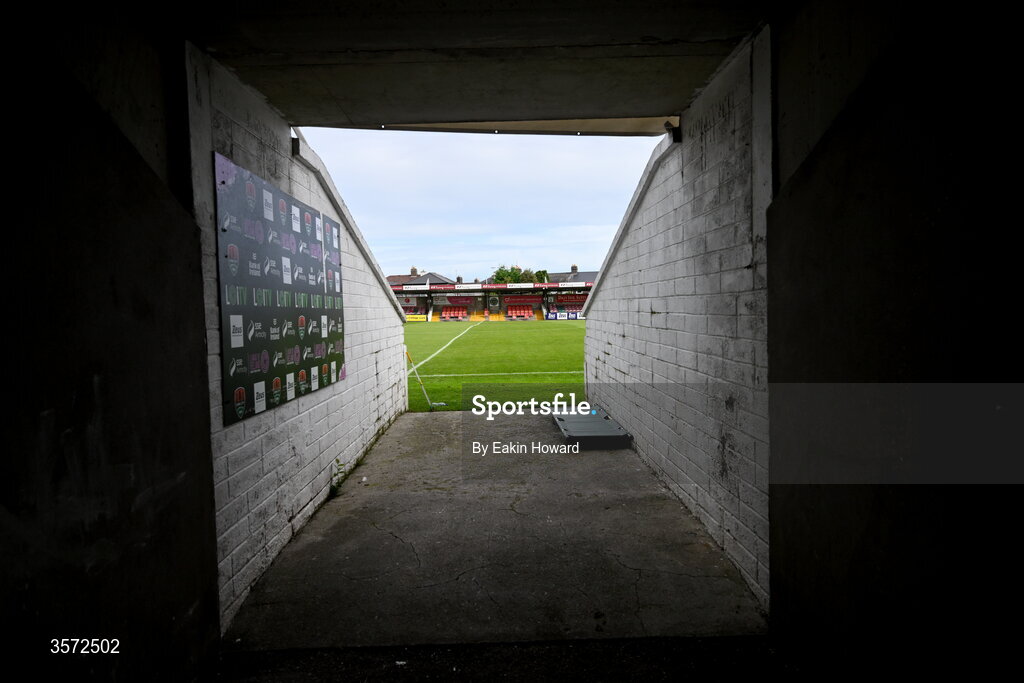 20 September 2026; A general view of Turner's Cross before the 2026 FAI Intermediate Cup Final between Cobh Wanderers and St Mary's at Munster FA Turners Cross Stadium in Cork. Photo by Eakin Howard/Sportsfile