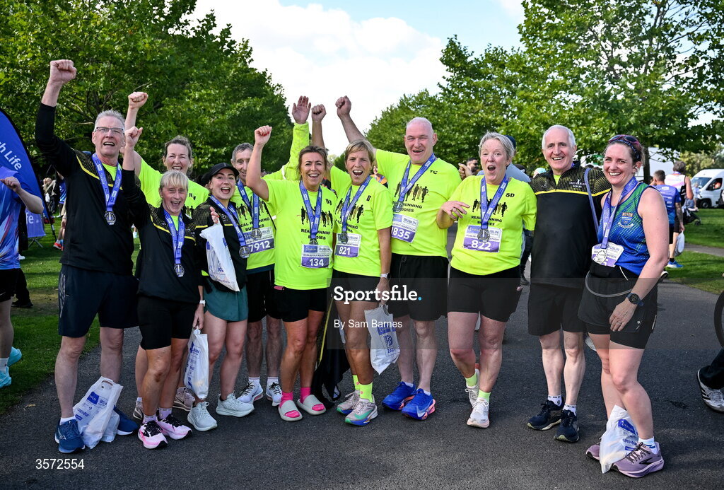 20 September 2026; Real Running Buddies pictured during the 2026 Irish Life Dublin Half Marathon, which took place on Sunday 20th September in Phoenix Park, marking the final event of the 2026 Irish Life Dublin Race Series. Photo by Sam Barnes/Sportsfile