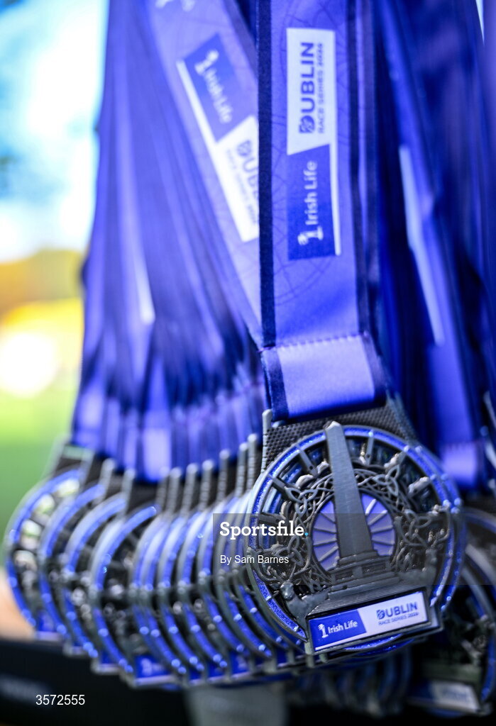 20 September 2026; A detailed view of the finisher's medal after the 2026 Irish Life Dublin Half Marathon, which took place on Sunday 20th September in Phoenix Park, marking the final event of the 2026 Irish Life Dublin Race Series. Photo by Sam Barnes/Sportsfile
