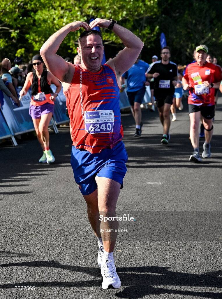 20 September 2026; Shane Murphy from Dublin pictured during the 2026 Irish Life Dublin Half Marathon, which took place on Sunday 20th September in Phoenix Park, marking the final event of the 2026 Irish Life Dublin Race Series. Photo by Sam Barnes/Sportsfile