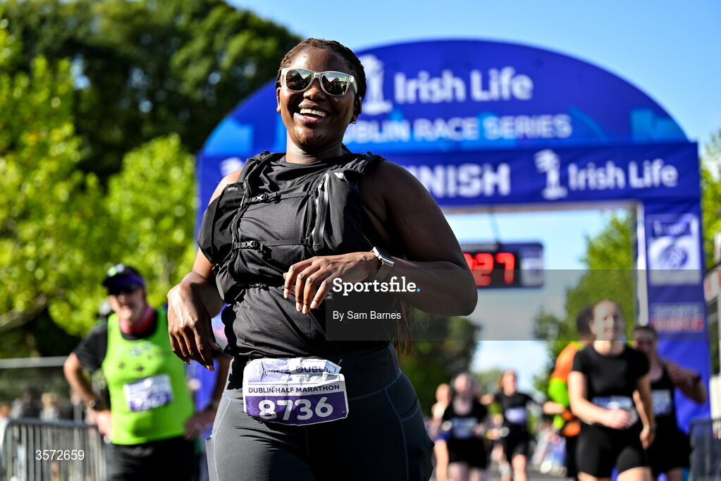 20 September 2026;  Nothando Celiwe Thwala from Wicklow during the 2026 Irish Life Dublin Half Marathon, which took place on Sunday 20th September in Phoenix Park, marking the final event of the 2026 Irish Life Dublin Race Series. Photo by Sam Barnes/Sportsfile
