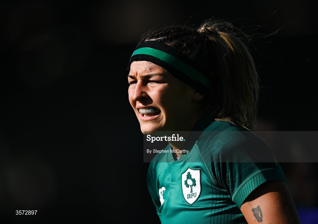 20 September 2026; Erin King of Ireland during the WXV Global Series match between Ireland and USA at Tallaght Stadium in Dublin. Photo by Stephen McCarthy/Sportsfile