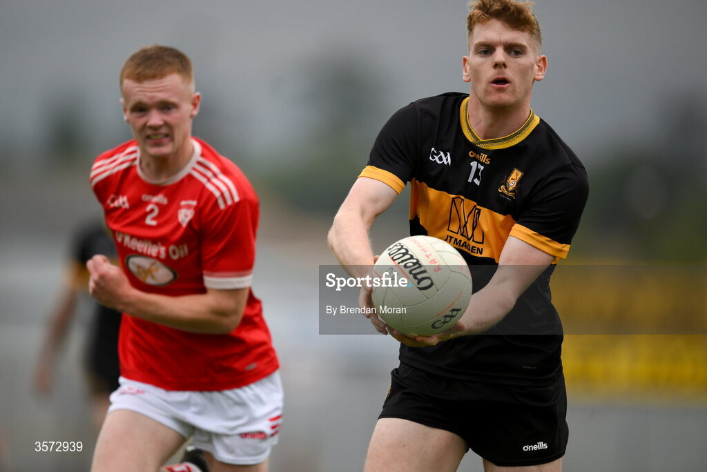 20 September 2026; Cian McMahon of Dr Crokes in action against Cian O'Connor of Rathmore during the Kerry Senior Club Football Championship Final between Dr Crokes and Rathmore at Fitzgerald Stadium in Killarney, Kerry. Photo by Brendan Moran/Sportsfile