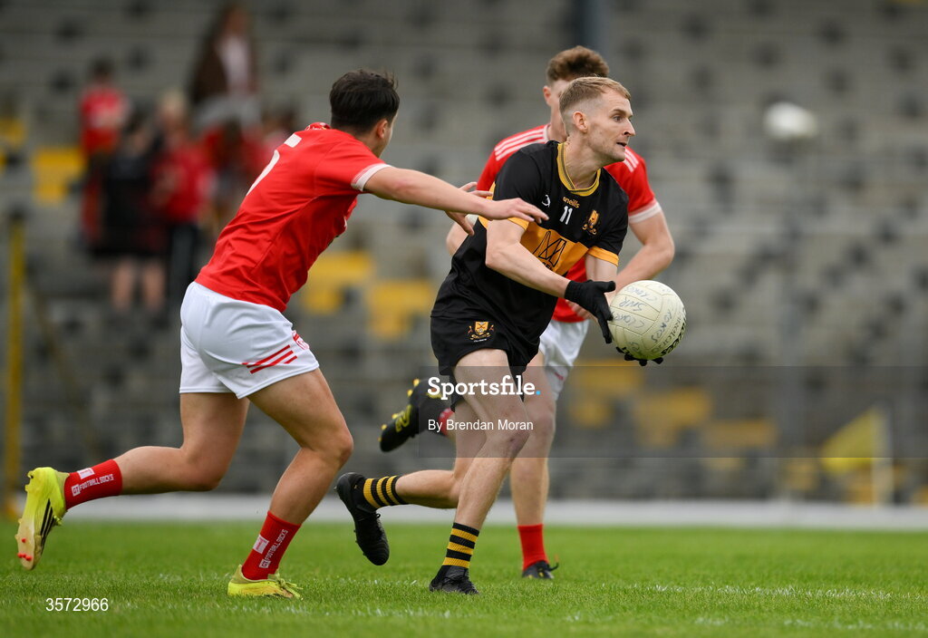 20 September 2026; Gavin O'Shea of Dr Crokes in action against Darragh Nagle of Rathmore during the Kerry Senior Club Football Championship Final between Dr Crokes and Rathmore at Fitzgerald Stadium in Killarney, Kerry. Photo by Brendan Moran/Sportsfile