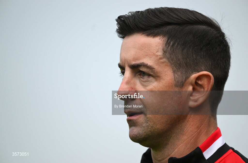20 September 2026; Rathmore manager Aidan O'Mahony during the Kerry Senior Club Football Championship Final between Dr Crokes and Rathmore at Fitzgerald Stadium in Killarney, Kerry. Photo by Brendan Moran/Sportsfile