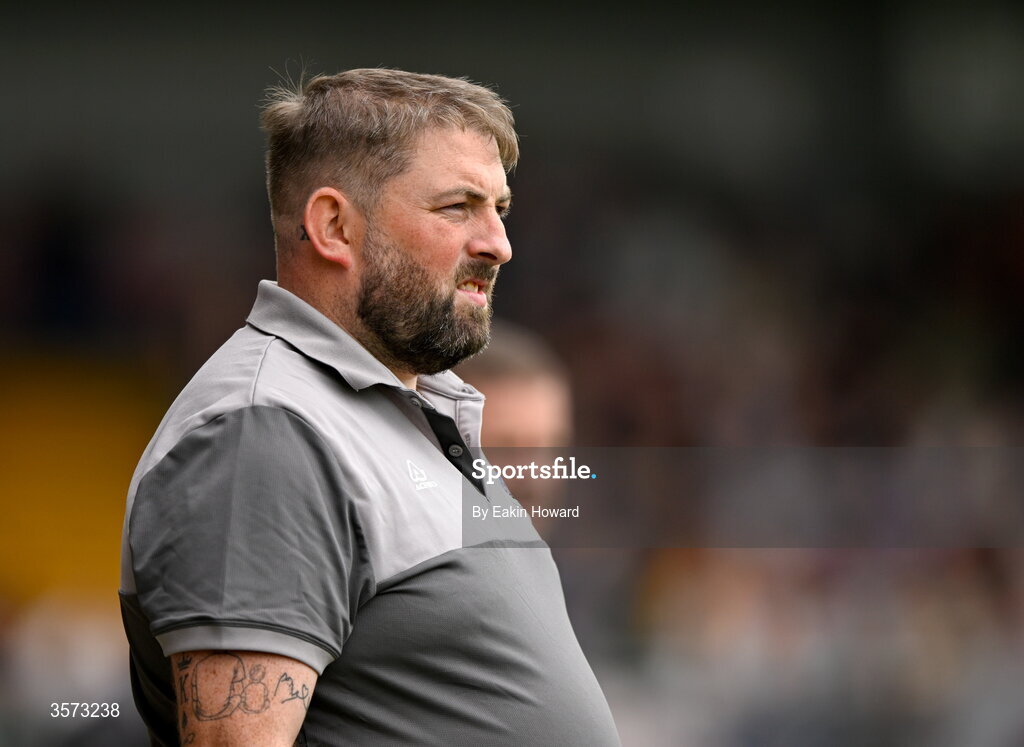 20 September 2026; St Mary's AFC manager Craig Hurley during the 2026 FAI Intermediate Cup Final between Cobh Wanderers and St Mary's at Munster FA Turners Cross Stadium in Cork. Photo by Eakin Howard/Sportsfile