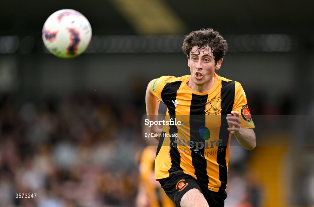 20 September 2026; Oisín Dorgan of Cobh Wanderers in action during the 2026 FAI Intermediate Cup Final between Cobh Wanderers and St Mary's at Munster FA Turners Cross Stadium in Cork. Photo by Eakin Howard/Sportsfile