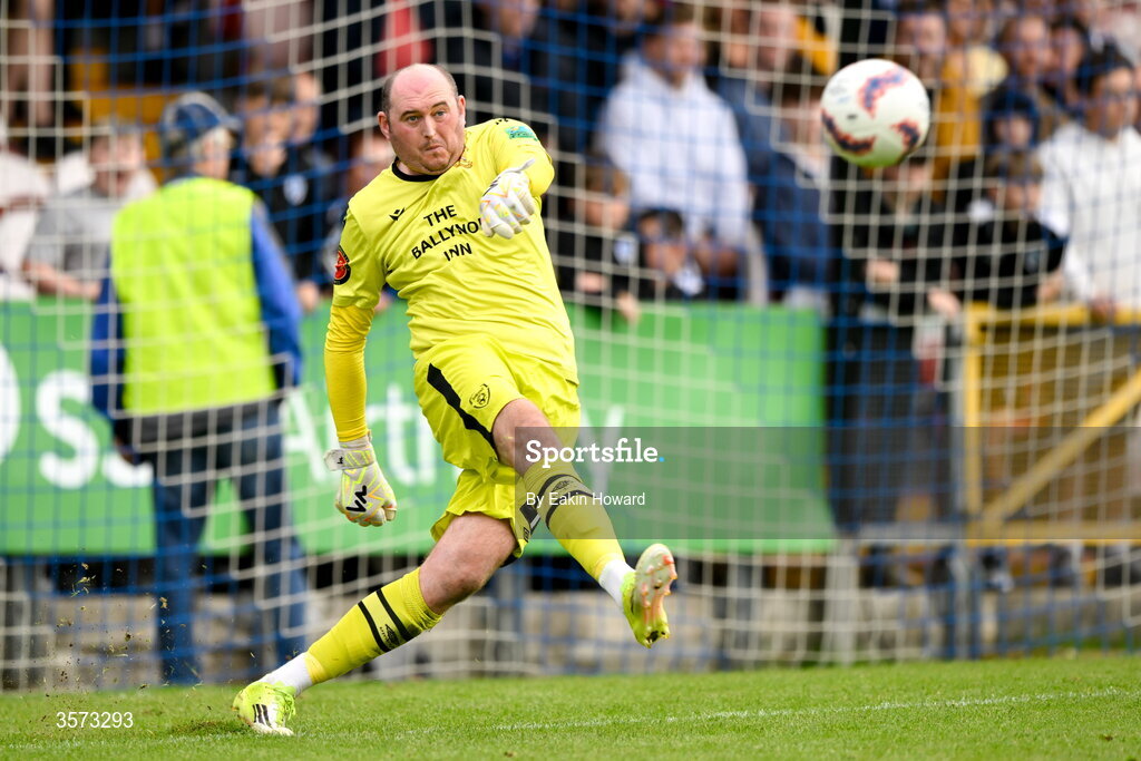20 September 2026; Cobh Wanderers goalkeeper Mark Power in action during the 2026 FAI Intermediate Cup Final between Cobh Wanderers and St Mary's at Munster FA Turners Cross Stadium in Cork. Photo by Eakin Howard/Sportsfile