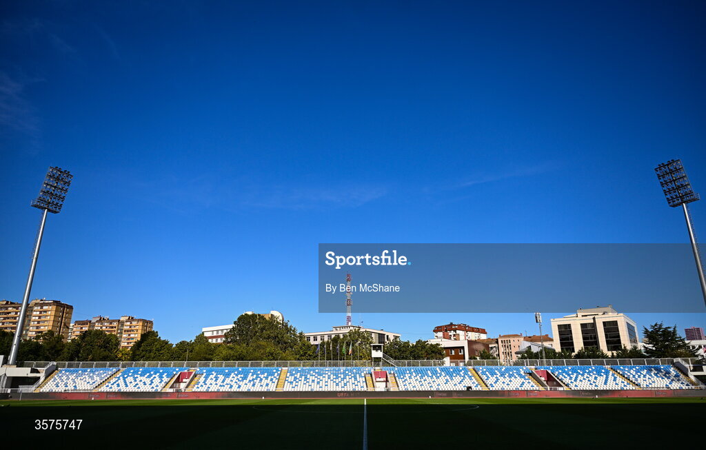 24 September 2026; A general view of Fadil Vokrri Stadium before the UEFA Nations League B match between Kosovo and Republic of Ireland at Fadil Vokrri Stadium in Pristina, Kosovo. Photo by Ben McShane/Sportsfile