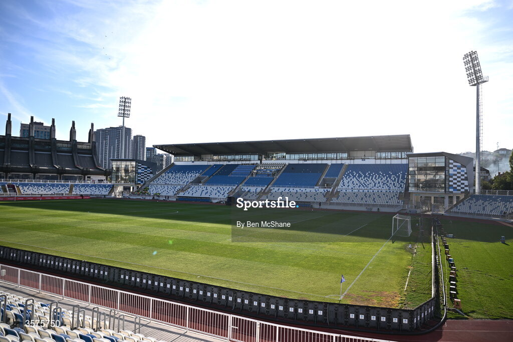 24 September 2026; A general view of Fadil Vokrri Stadium before the UEFA Nations League B match between Kosovo and Republic of Ireland at Fadil Vokrri Stadium in Pristina, Kosovo. Photo by Ben McShane/Sportsfile