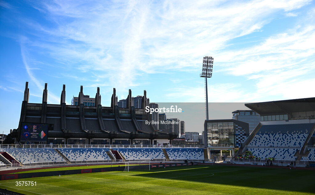 24 September 2026; A general view of Fadil Vokrri Stadium before the UEFA Nations League B match between Kosovo and Republic of Ireland at Fadil Vokrri Stadium in Pristina, Kosovo. Photo by Ben McShane/Sportsfile
