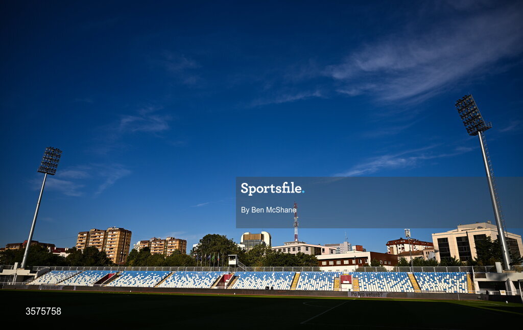 24 September 2026; A detailed view of the goal netting before the UEFA Nations League B match between Kosovo and Republic of Ireland at Fadil Vokrri Stadium in Pristina, Kosovo. Photo by Ben McShane/Sportsfile