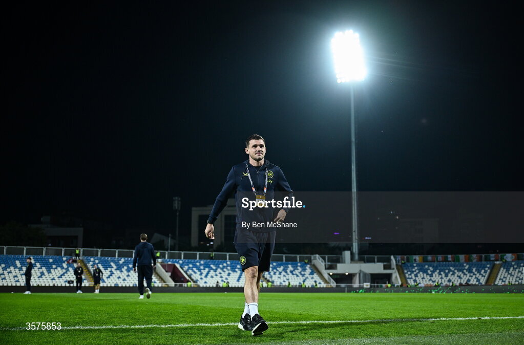 24 September 2026; Jason Knight of Republic of Ireland before the UEFA Nations League B match between Kosovo and Republic of Ireland at Fadil Vokrri Stadium in Pristina, Kosovo. Photo by Ben McShane/Sportsfile
