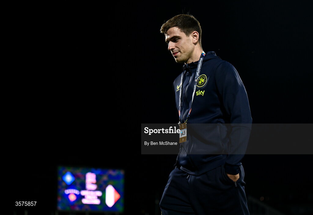 24 September 2026; Jayson Molumby of Republic of Ireland before the UEFA Nations League B match between Kosovo and Republic of Ireland at Fadil Vokrri Stadium in Pristina, Kosovo. Photo by Ben McShane/Sportsfile