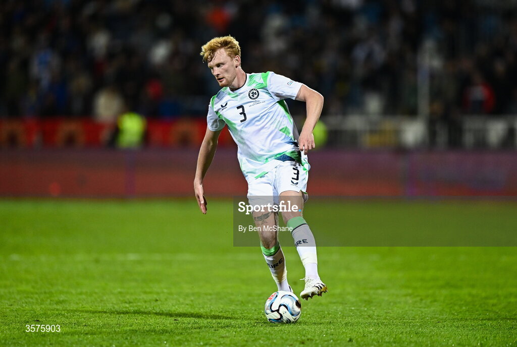 24 September 2026; Liam Scales of Republic of Ireland during the UEFA Nations League B match between Kosovo and Republic of Ireland at Fadil Vokrri Stadium in Pristina, Kosovo. Photo by Ben McShane/Sportsfile