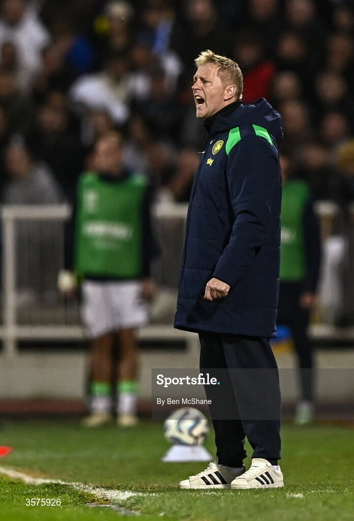 24 September 2026; Republic of Ireland head coach Heimir Hallgrimsson during the UEFA Nations League B match between Kosovo and Republic of Ireland at Fadil Vokrri Stadium in Pristina, Kosovo. Photo by Ben McShane/Sportsfile