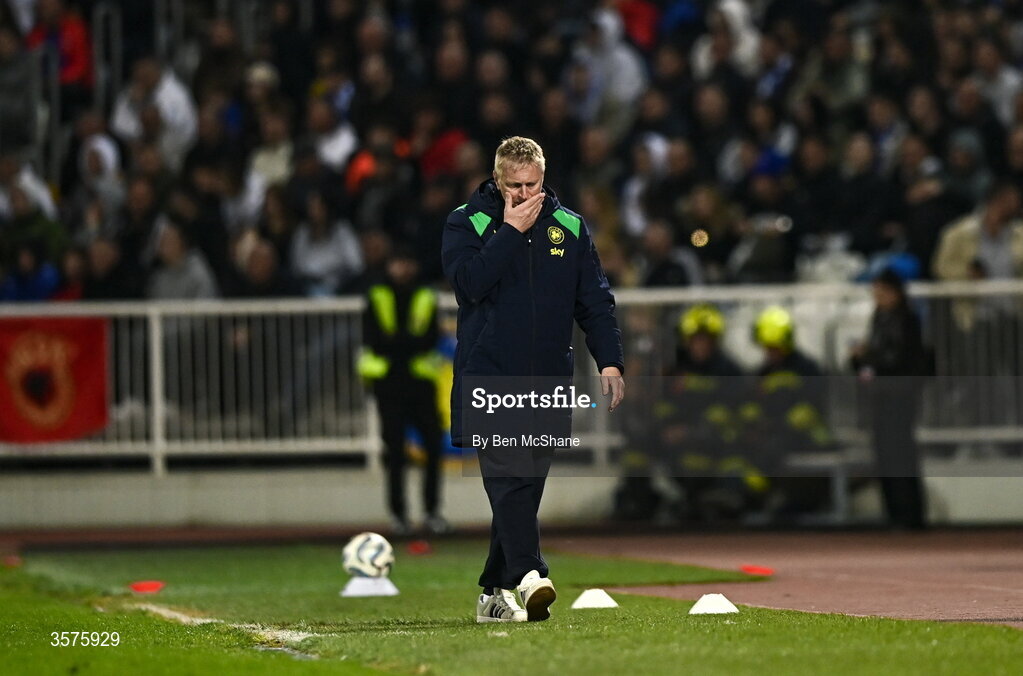 24 September 2026; Republic of Ireland head coach Heimir Hallgrimsson during the UEFA Nations League B match between Kosovo and Republic of Ireland at Fadil Vokrri Stadium in Pristina, Kosovo. Photo by Ben McShane/Sportsfile