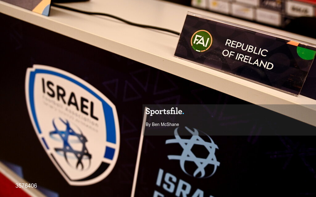 26 September 2026; A general view before the Republic of Ireland press conference at Nagyerdei Stadion in Debrecen, Hungary. Photo by Ben McShane/Sportsfile