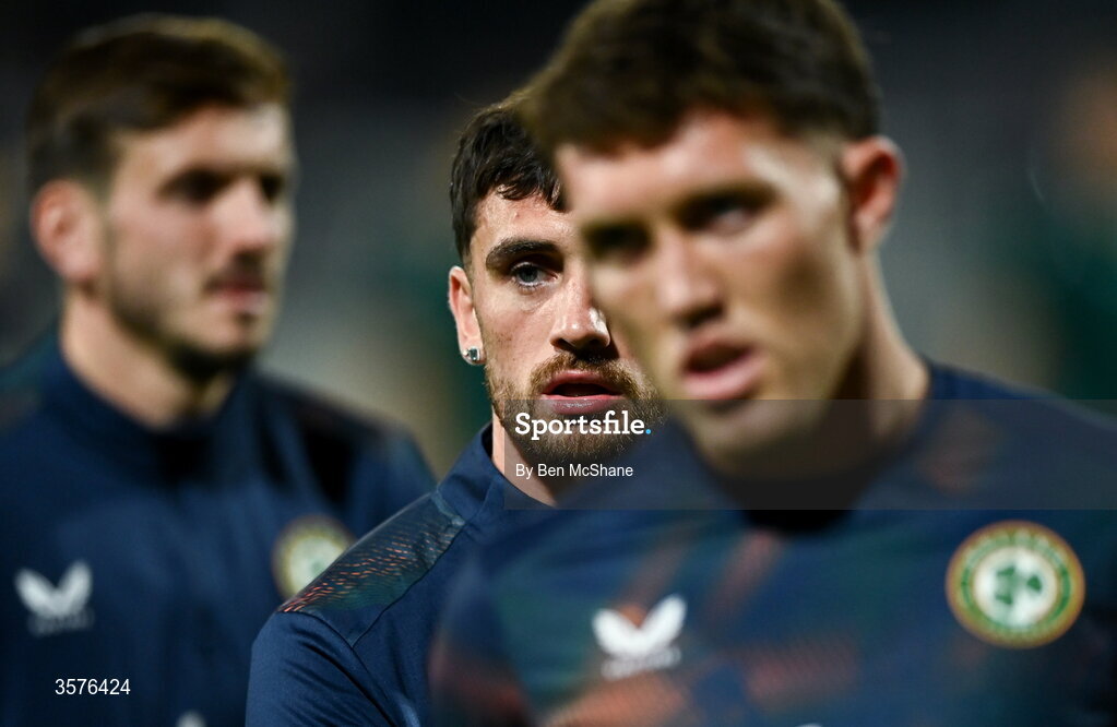 24 September 2026; Troy Parrott of Republic of Ireland before the UEFA Nations League B match between Kosovo and Republic of Ireland at Fadil Vokrri Stadium in Pristina, Kosovo. Photo by Ben McShane/Sportsfile