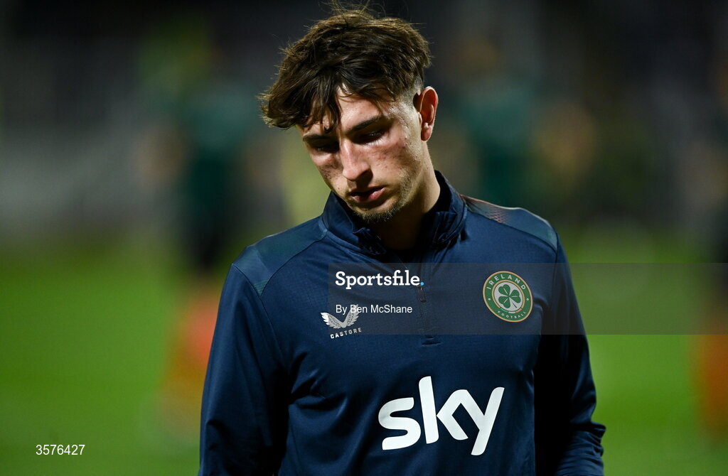 24 September 2026; Rocco Vata of Republic of Ireland before the UEFA Nations League B match between Kosovo and Republic of Ireland at Fadil Vokrri Stadium in Pristina, Kosovo. Photo by Ben McShane/Sportsfile