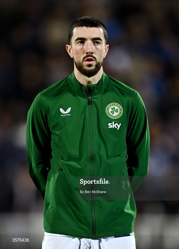 24 September 2026; Finn Azaz of Republic of Ireland before the UEFA Nations League B match between Kosovo and Republic of Ireland at Fadil Vokrri Stadium in Pristina, Kosovo. Photo by Ben McShane/Sportsfile