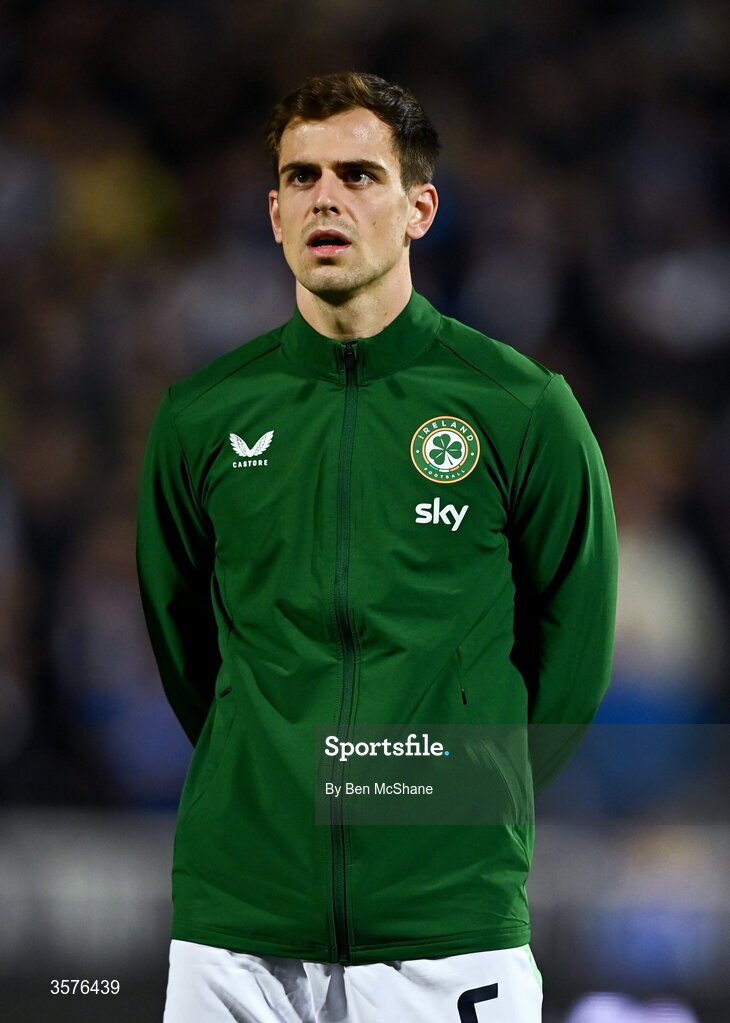 24 September 2026; Jayson Molumby of Republic of Ireland before the UEFA Nations League B match between Kosovo and Republic of Ireland at Fadil Vokrri Stadium in Pristina, Kosovo. Photo by Ben McShane/Sportsfile