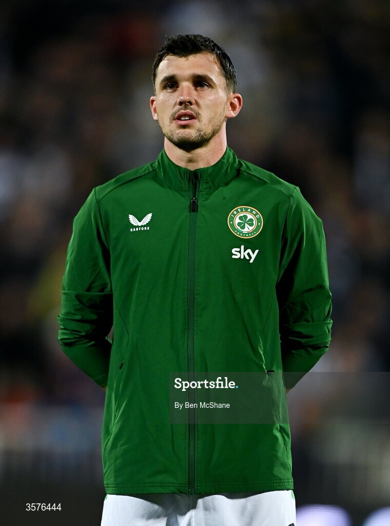 24 September 2026; Jason Knight of Republic of Ireland before the UEFA Nations League B match between Kosovo and Republic of Ireland at Fadil Vokrri Stadium in Pristina, Kosovo. Photo by Ben McShane/Sportsfile