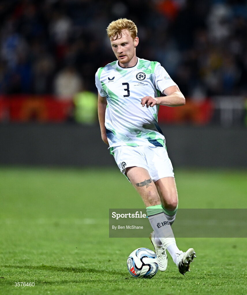 24 September 2026; Liam Scales of Republic of Ireland during the UEFA Nations League B match between Kosovo and Republic of Ireland at Fadil Vokrri Stadium in Pristina, Kosovo. Photo by Ben McShane/Sportsfile