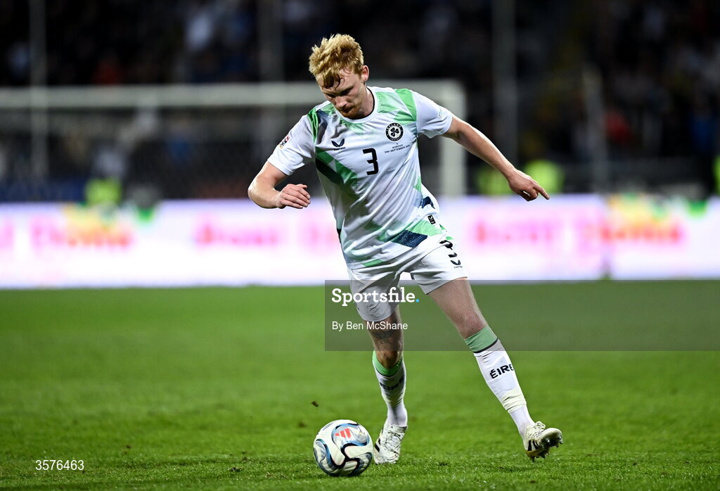 24 September 2026; Liam Scales of Republic of Ireland during the UEFA Nations League B match between Kosovo and Republic of Ireland at Fadil Vokrri Stadium in Pristina, Kosovo. Photo by Ben McShane/Sportsfile