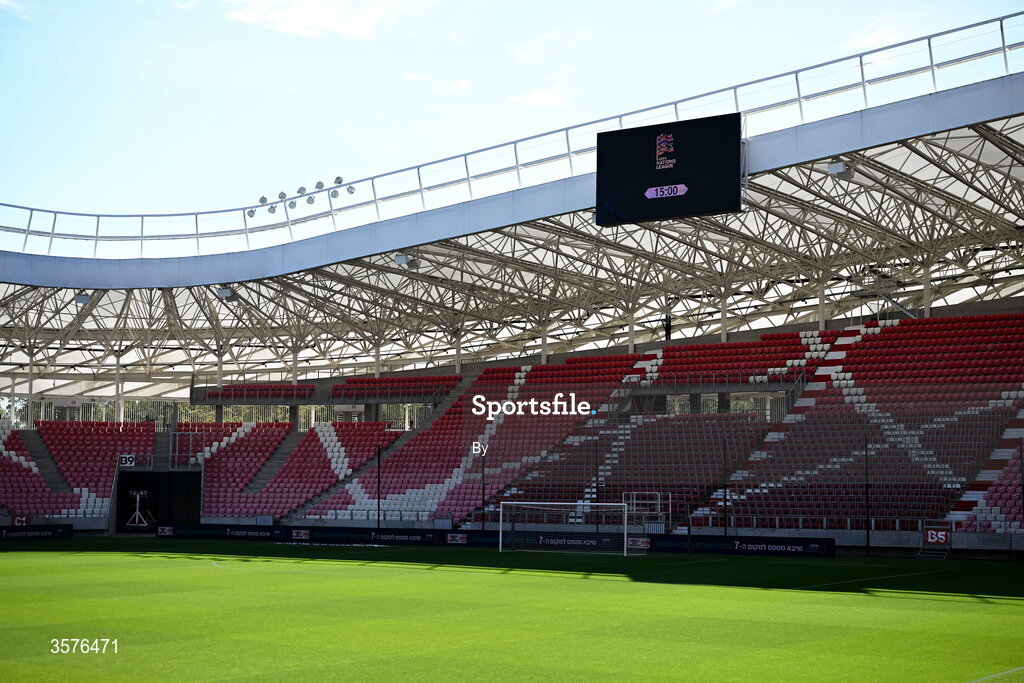 26 September 2026; A general view inside the stadium before the Republic of Ireland training session at Nagyerdei Stadion in Debrecen, Hungary.