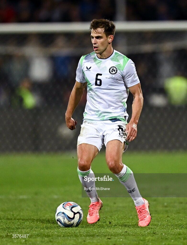 24 September 2026; Jayson Molumby of Republic of Ireland during the UEFA Nations League B match between Kosovo and Republic of Ireland at Fadil Vokrri Stadium in Pristina, Kosovo. Photo by Ben McShane/Sportsfile
