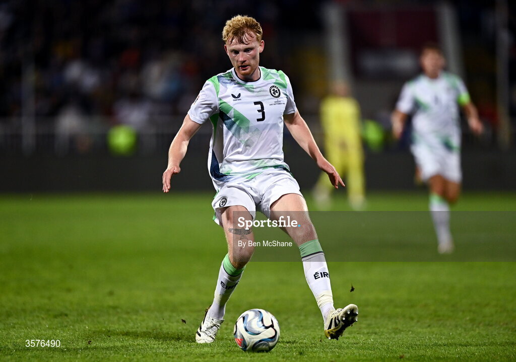 24 September 2026; Liam Scales of Republic of Ireland during the UEFA Nations League B match between Kosovo and Republic of Ireland at Fadil Vokrri Stadium in Pristina, Kosovo. Photo by Ben McShane/Sportsfile