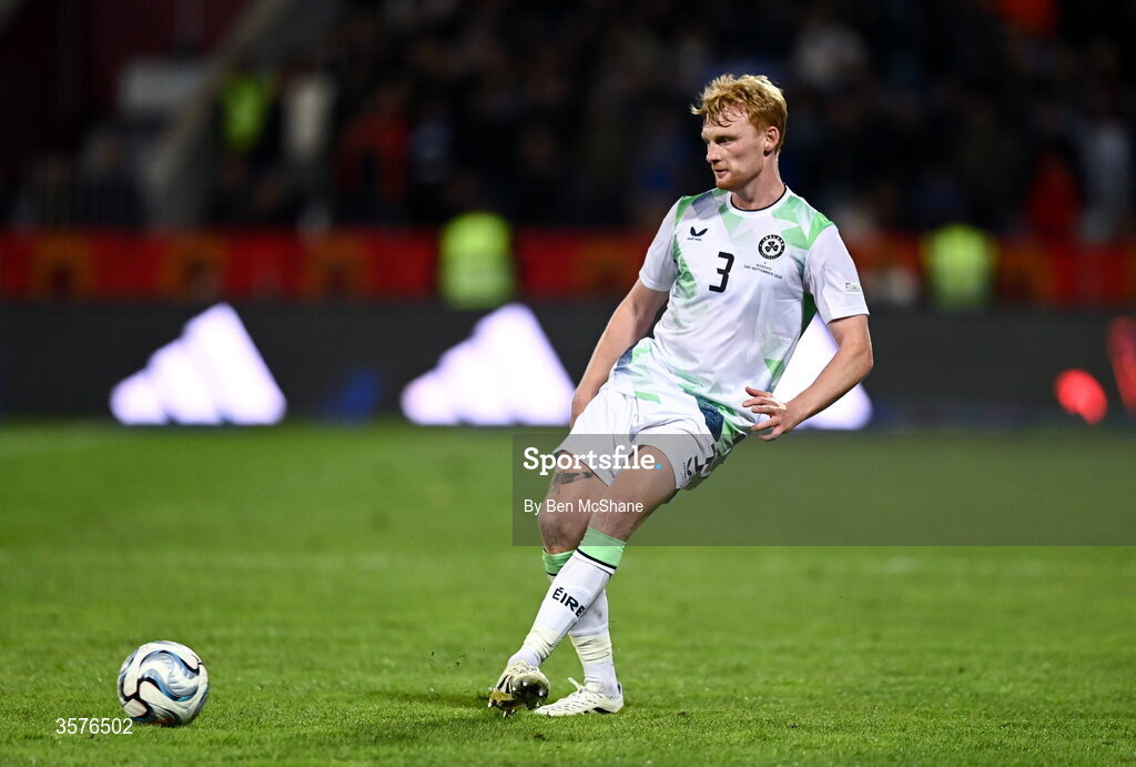 24 September 2026; Liam Scales of Republic of Ireland during the UEFA Nations League B match between Kosovo and Republic of Ireland at Fadil Vokrri Stadium in Pristina, Kosovo. Photo by Ben McShane/Sportsfile