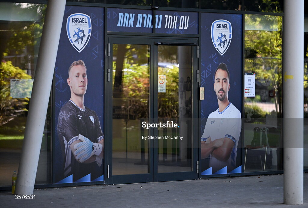 26 September 2026; The players entrance before the Republic of Ireland training session at Nagyerdei Stadion in Debrecen, Hungary. Photo by Stephen McCarthy/Sportsfile