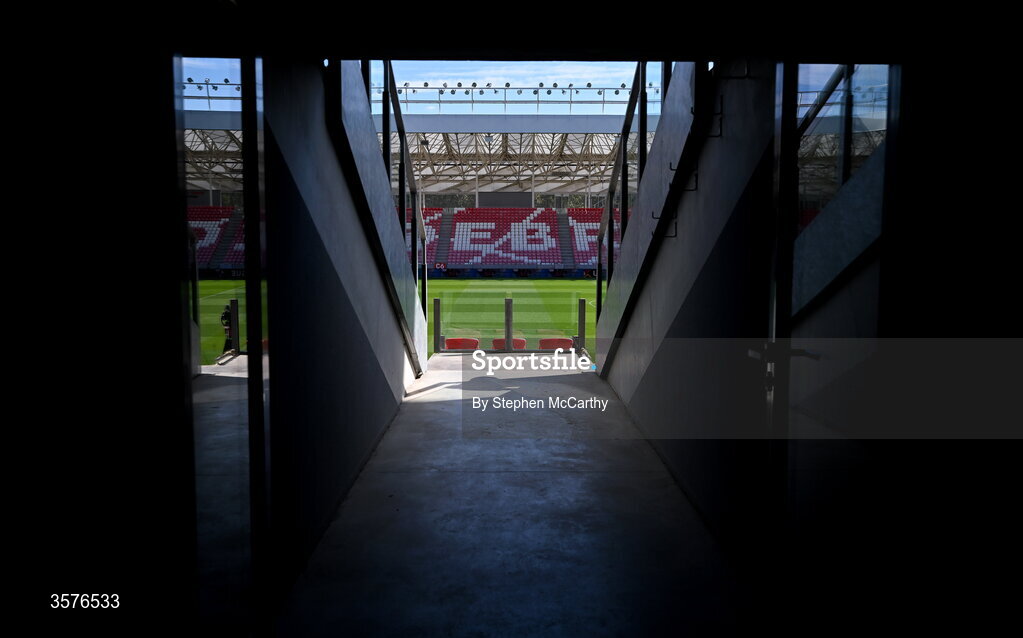 26 September 2026; A general view inside the stadium before the Republic of Ireland training session at Nagyerdei Stadion in Debrecen, Hungary. Photo by Stephen McCarthy/Sportsfile