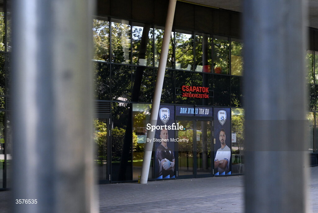26 September 2026; The players entrance before the Republic of Ireland training session at Nagyerdei Stadion in Debrecen, Hungary. Photo by Stephen McCarthy/Sportsfile