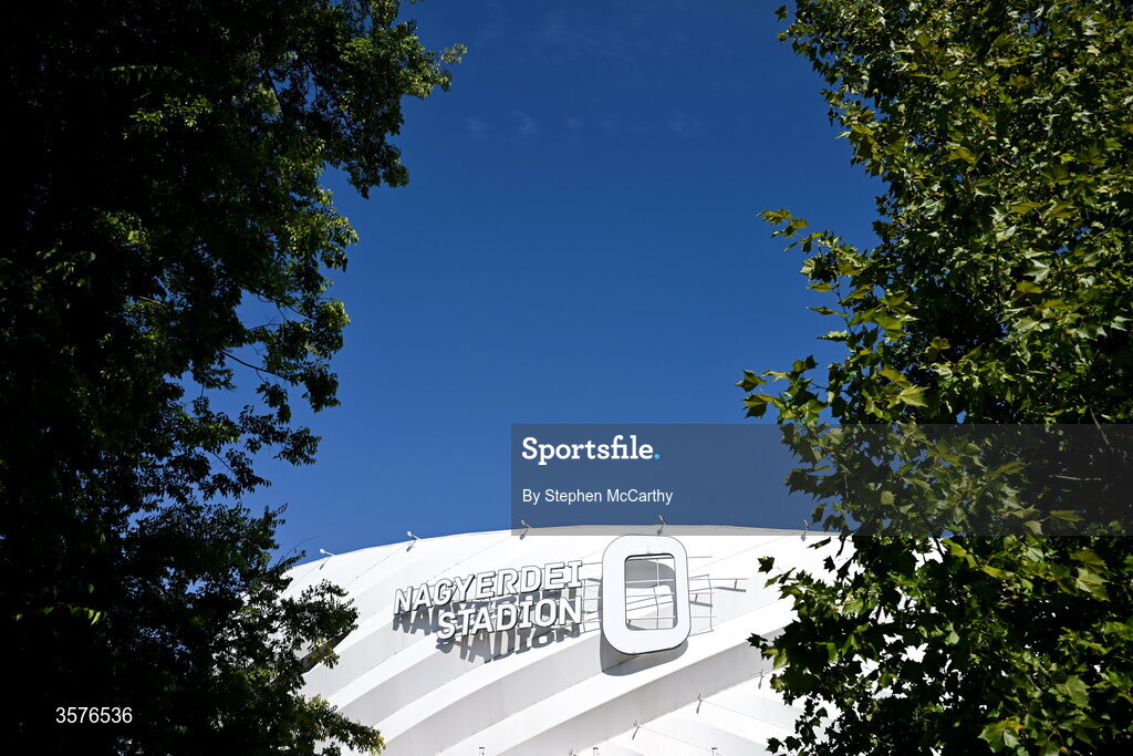26 September 2026; A general view outside the stadium before the Republic of Ireland training session at Nagyerdei Stadion in Debrecen, Hungary. Photo by Stephen McCarthy/Sportsfile