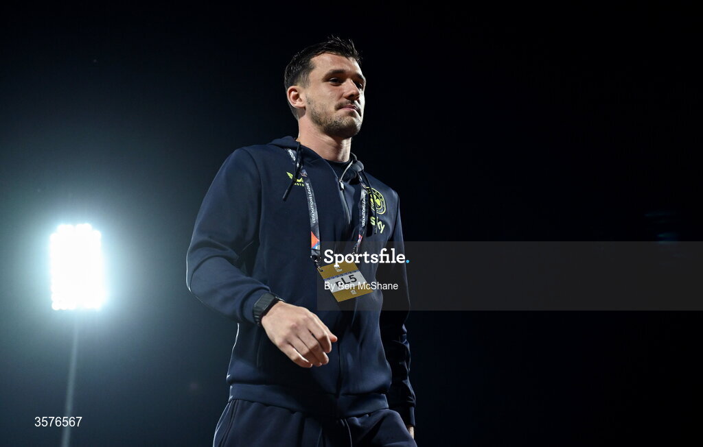 24 September 2026; Jason Knight of Republic of Ireland before the UEFA Nations League B match between Kosovo and Republic of Ireland at Fadil Vokrri Stadium in Pristina, Kosovo. Photo by Ben McShane/Sportsfile