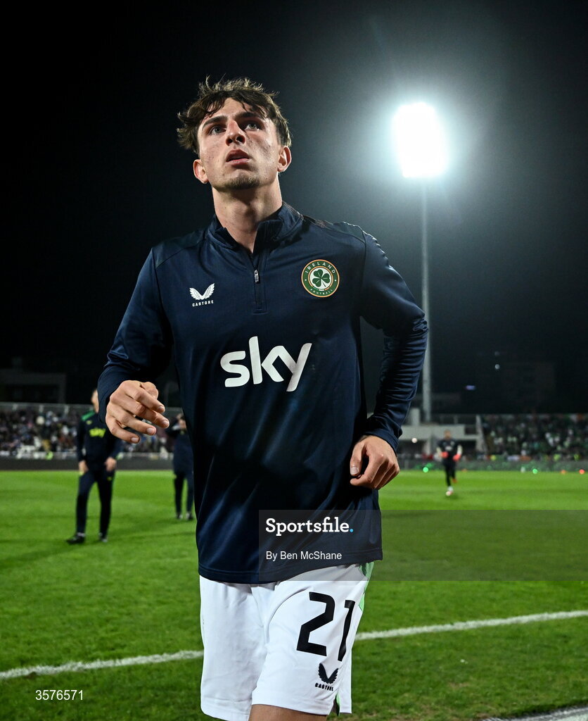 24 September 2026; Rocco Vata of Republic of Ireland before the UEFA Nations League B match between Kosovo and Republic of Ireland at Fadil Vokrri Stadium in Pristina, Kosovo. Photo by Ben McShane/Sportsfile