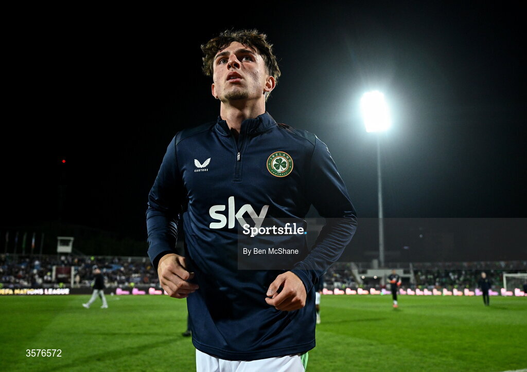 24 September 2026; Rocco Vata of Republic of Ireland before the UEFA Nations League B match between Kosovo and Republic of Ireland at Fadil Vokrri Stadium in Pristina, Kosovo. Photo by Ben McShane/Sportsfile