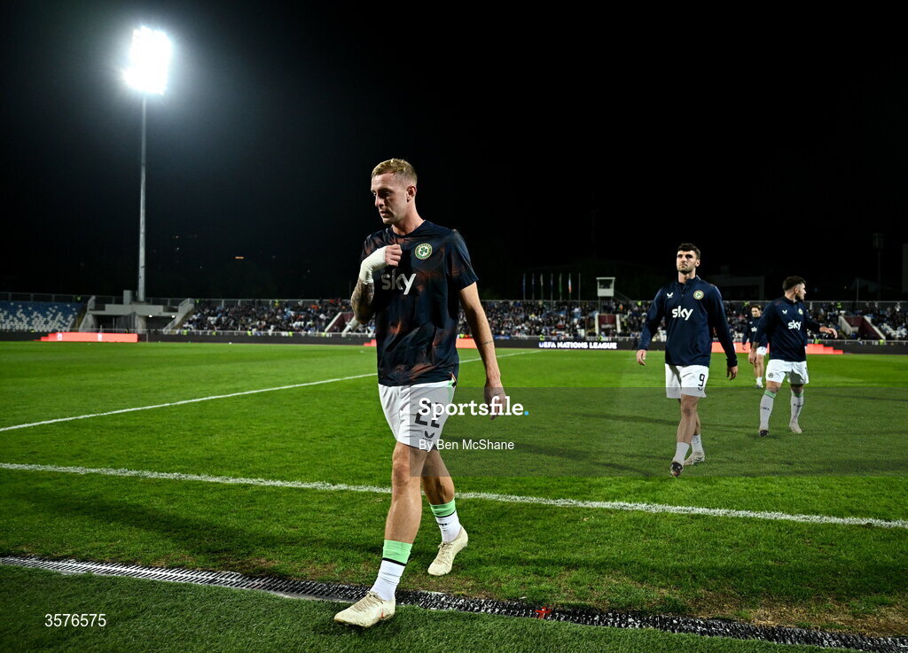24 September 2026; Killian Phillips of Republic of Ireland before the UEFA Nations League B match between Kosovo and Republic of Ireland at Fadil Vokrri Stadium in Pristina, Kosovo. Photo by Ben McShane/Sportsfile