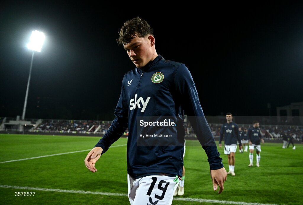 24 September 2026; Owen Elding of Republic of Ireland before the UEFA Nations League B match between Kosovo and Republic of Ireland at Fadil Vokrri Stadium in Pristina, Kosovo. Photo by Ben McShane/Sportsfile