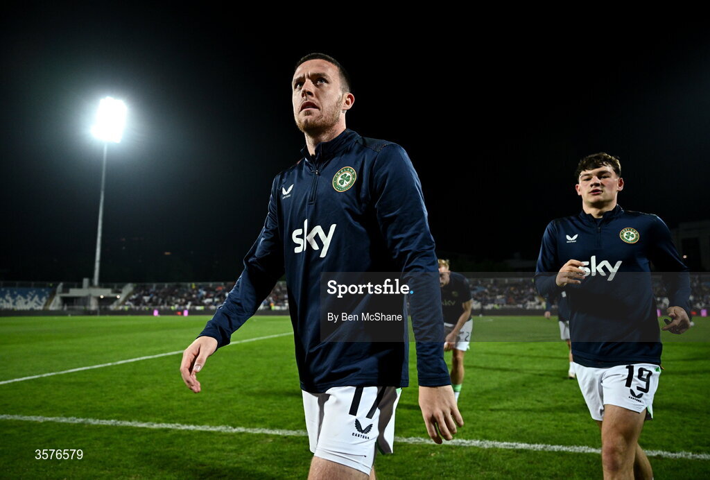 24 September 2026; Jack Moylan of Republic of Ireland before the UEFA Nations League B match between Kosovo and Republic of Ireland at Fadil Vokrri Stadium in Pristina, Kosovo. Photo by Ben McShane/Sportsfile