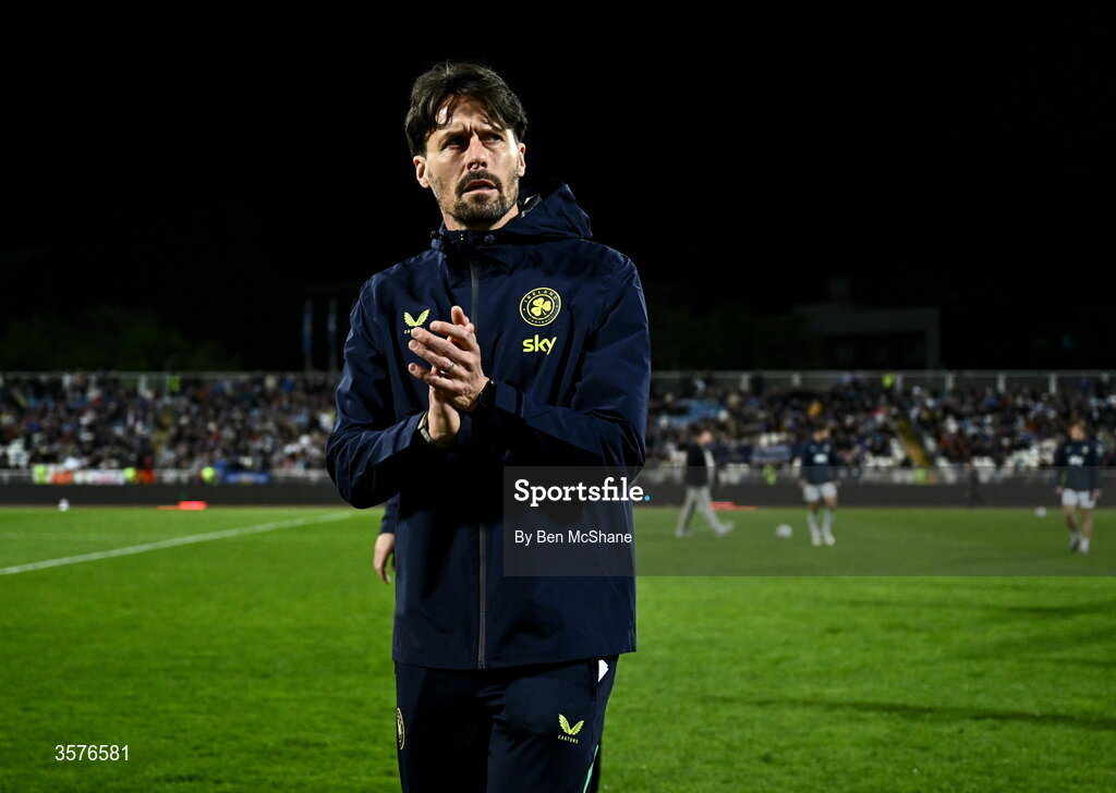 24 September 2026; Republic of Ireland assistant coach Paddy McCarthy before the UEFA Nations League B match between Kosovo and Republic of Ireland at Fadil Vokrri Stadium in Pristina, Kosovo. Photo by Ben McShane/Sportsfile
